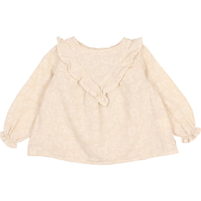 Baby Floral Jacquard Blouse - Stone