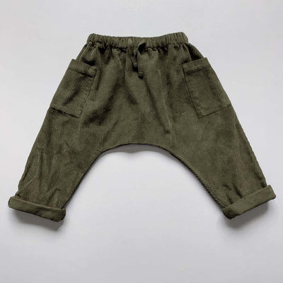 The Corduroy Harem Trouser - Olive