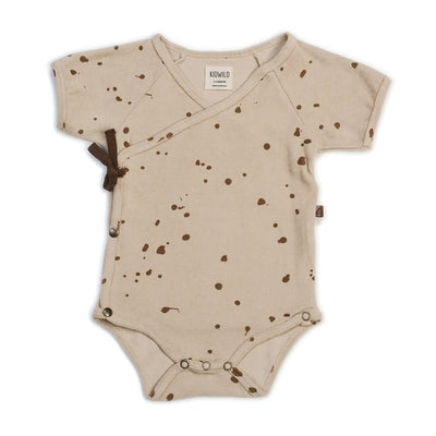 Organic Bodysuit - Splatter AOP Wheat