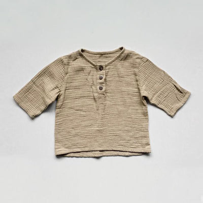 The Muslin Henley - Sand