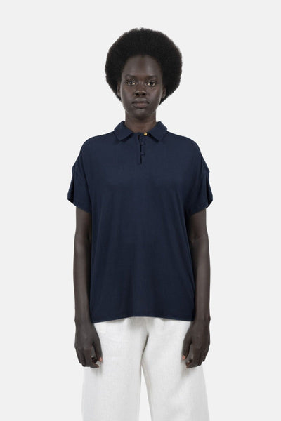 Metz Womens Polo Shirt - Kalonji Blue