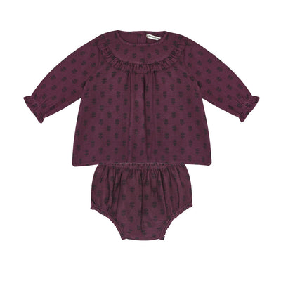Annet Baby Blouse & Bloomer - Purple