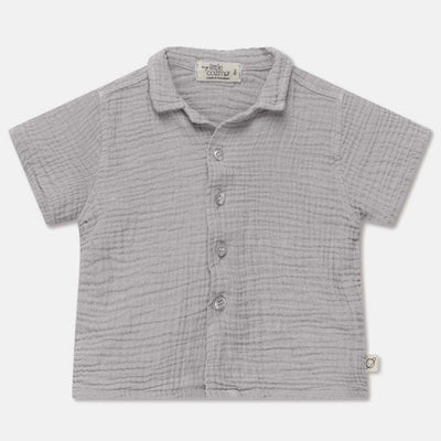 Gauze Camp Baby Shirt - Soft Grey