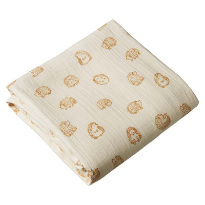 Muslin Wrap - Happy Hedgehog Print
