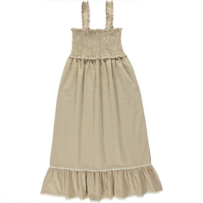 Marion Woman Dress - Caramel Gingham