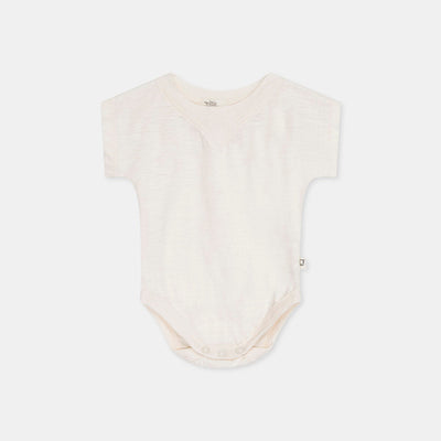 Slub V-Insert Bodysuit - Ivory