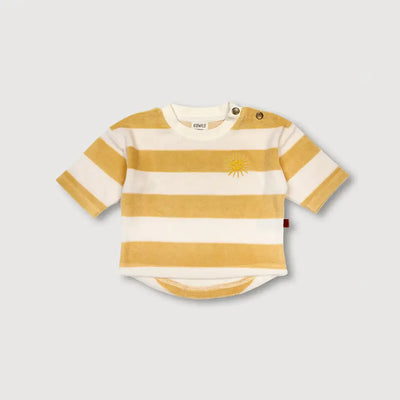 Organic Boxy Sweatshirt - Yellow Stripe