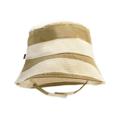 Organic Bucket Hat - Stripe Olive
