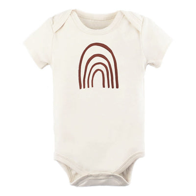 Organic Cotton Bodysuit - Rainbow - Chestnut