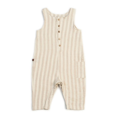 Organic Jumpsuit - Linen Stripe