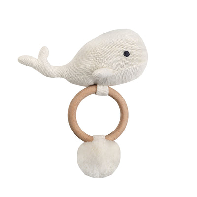 Organic Knit Whale - White
