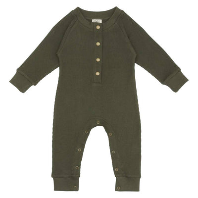 Organic Waffle Playsuit - Forest