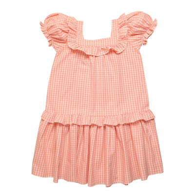 Rachel Dress - Coral Check