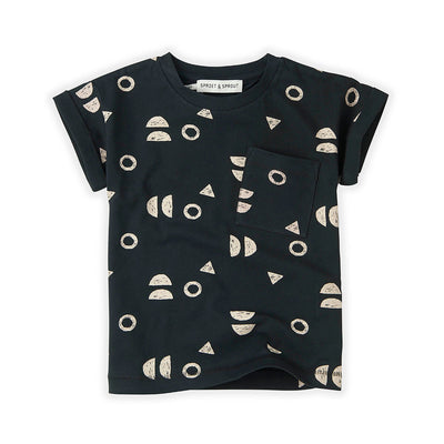 T-Shirt Print Abstract - Asphalt