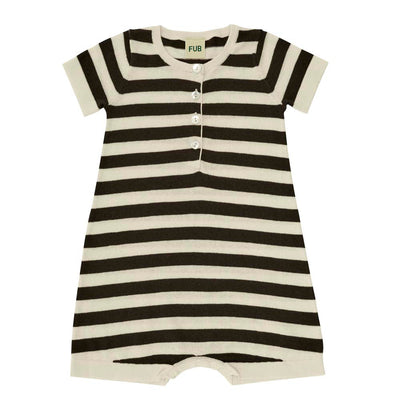 Baby Jumpsuit - Ecru/Chocolate