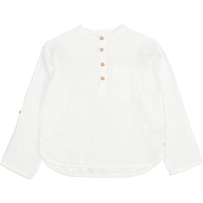 Linen Kurta Shirt - White