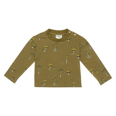 Organic Long Sleeve Top - AOP Mushroom