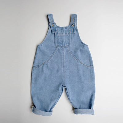 The Oversized Denim Dungaree - Light Denim