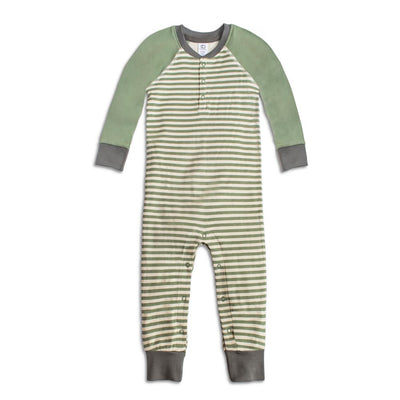 Brix Henley Romper - Bari Stripe/Thyme