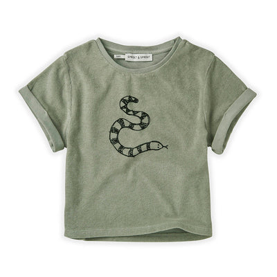 Sweat T-Shirt Terry Snake - Eucalyptus