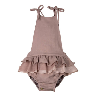 Romper Suit With Frill - Pink