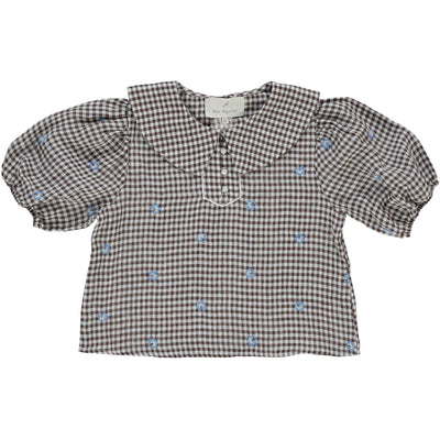 Olivia Blouse Gingham - Floral