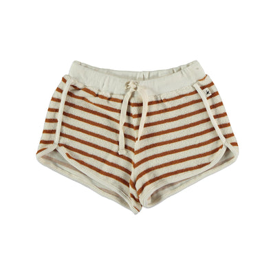 Kids Organic Cotton Toweling Shorts - Peanut