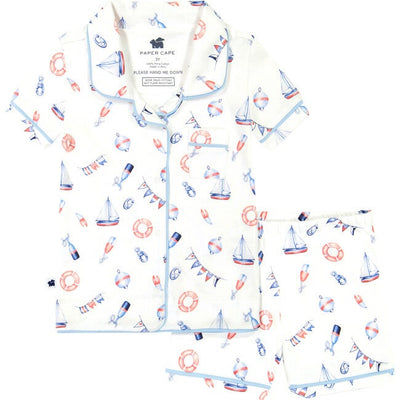 Short Sleeve Classic PJs - Nautical Print