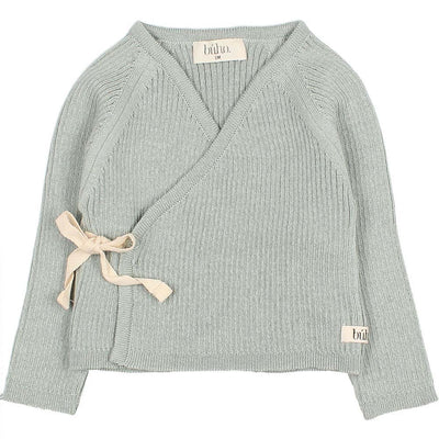Newborn Kimono Crossed Cardigan with Tie Closure - Cactus