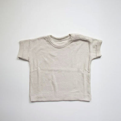 The Terry Boxy Tee - Ecru