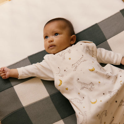 Organic Cotton Sleeping Bag - Dream Tigers Natural Print