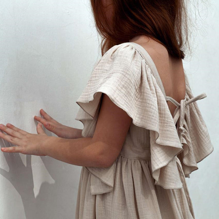 Bib Dress - Beige