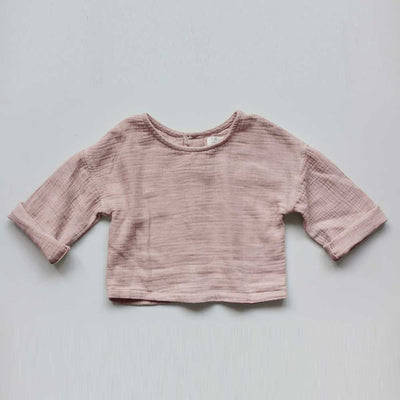 The Button Back Top - Antique Rose