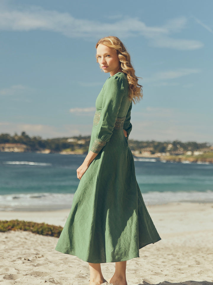 Doris Pieced Crochet Dress - Juniper