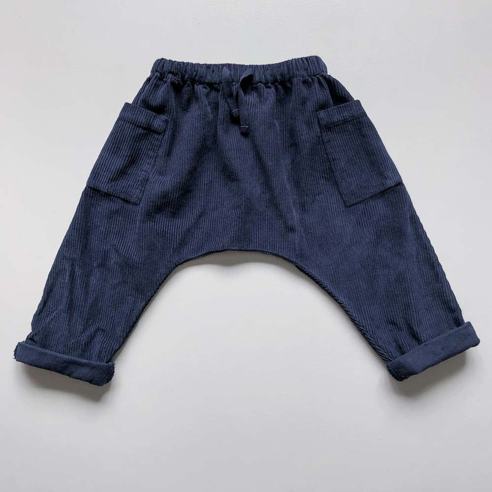 The Corduroy Harem Trouser - Indigo