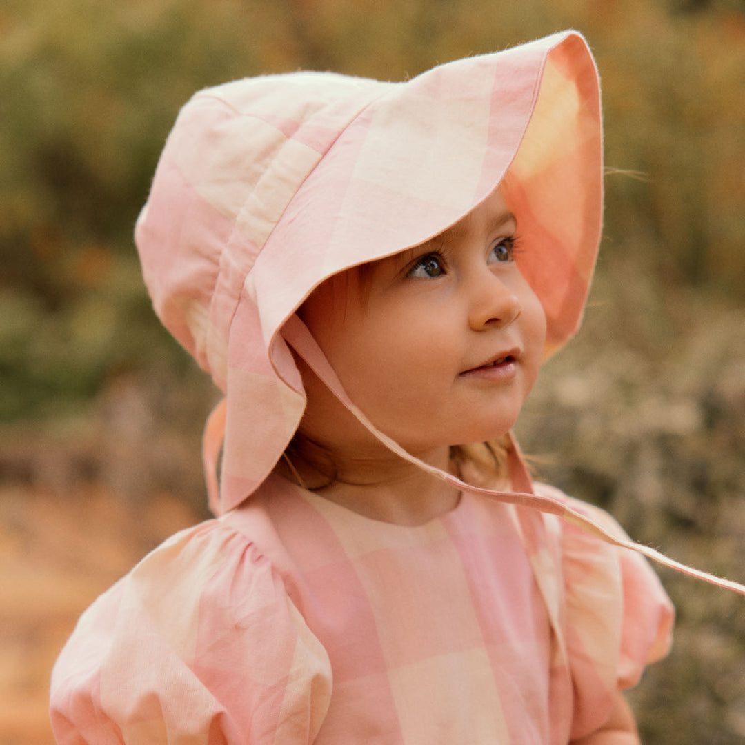 Gingham Sunhat - Summer Rose Check