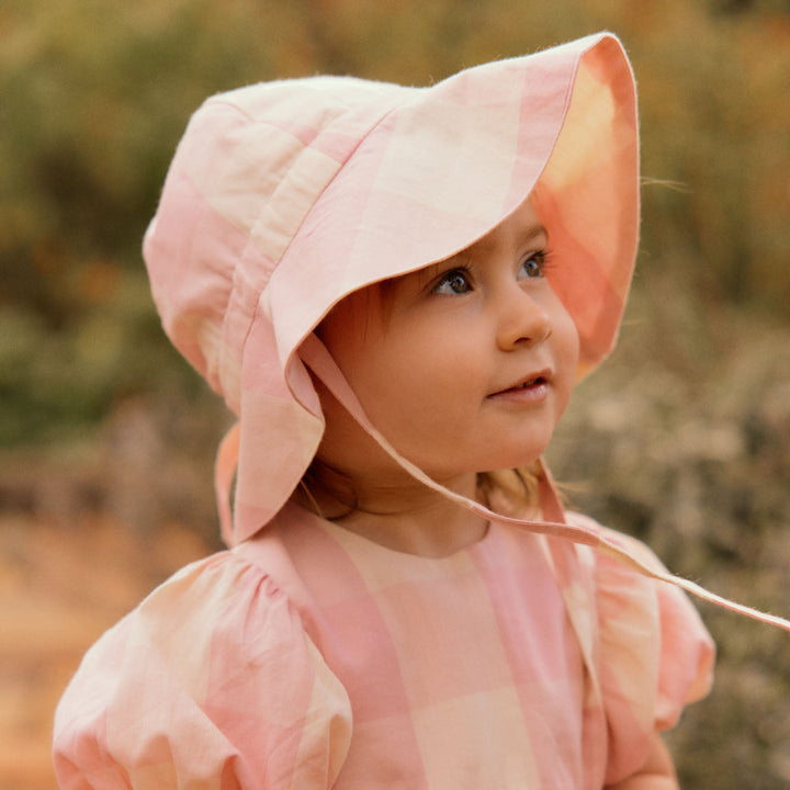 Gingham Sunhat - Summer Rose Check
