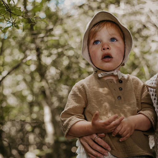 The Muslin Henley - Sand