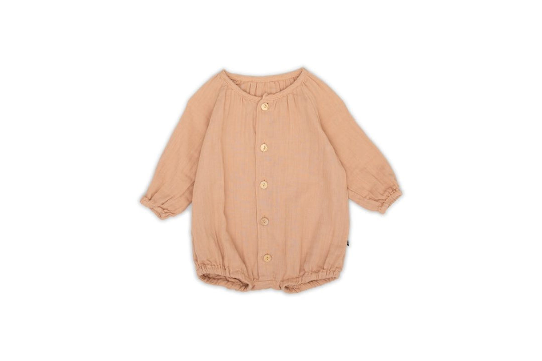 Apricot Puff Romper