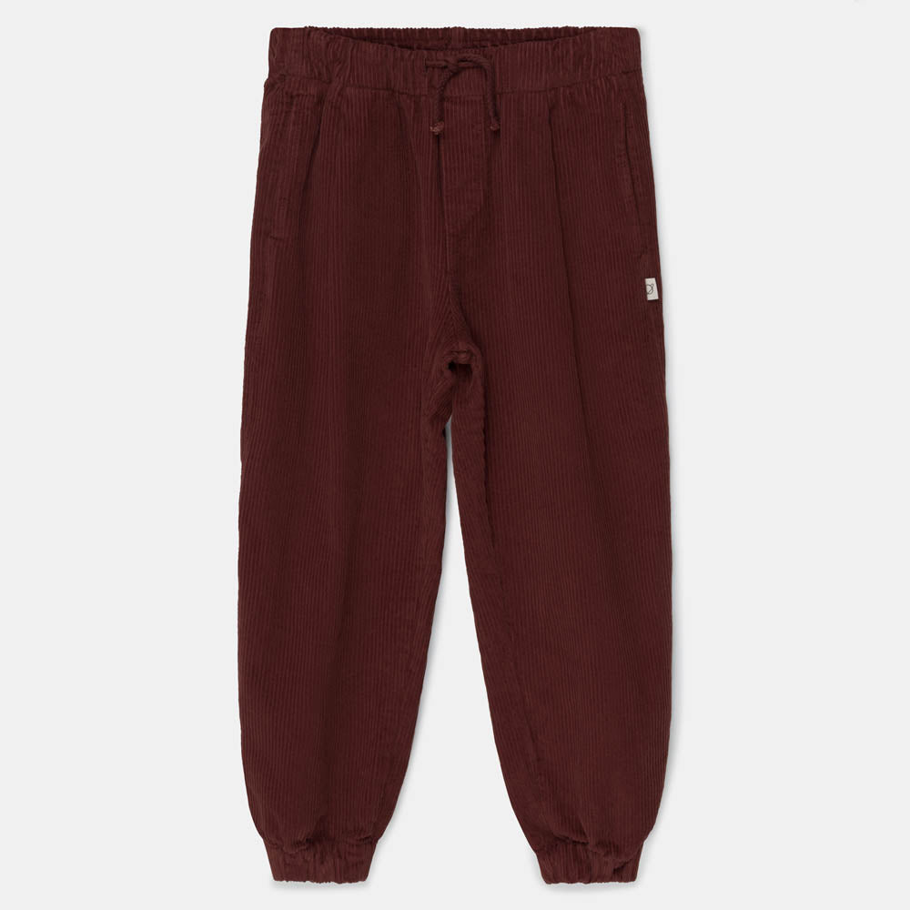 Organic Corduroy Kids Pants - Garnet