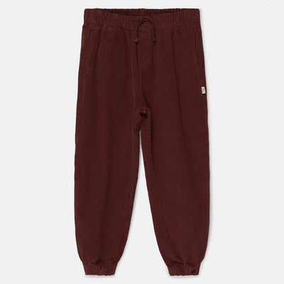 Organic Corduroy Kids Pants - Garnet