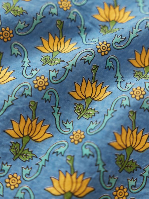 Hadley Top - Lapis & Laguna Floral print
