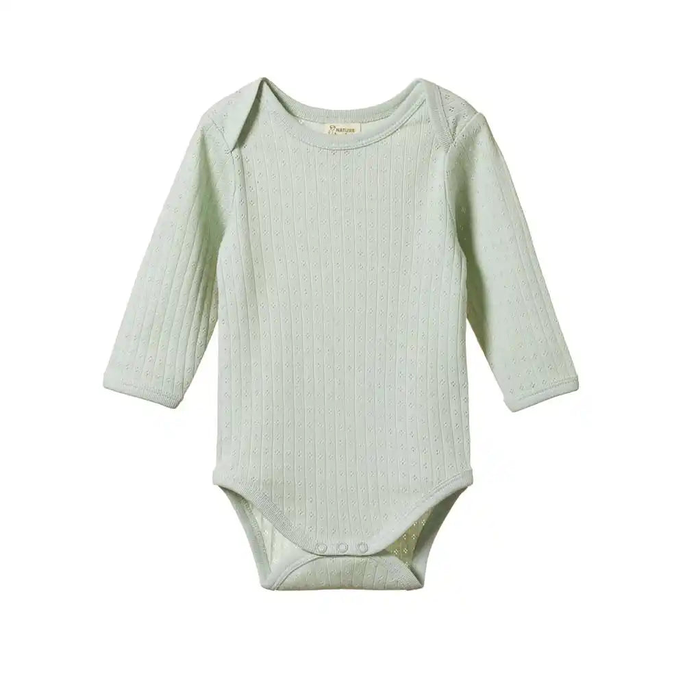 Pointelle Long Sleeve Bodysuit - Dew