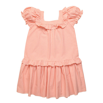 Rachel Dress - Coral Check