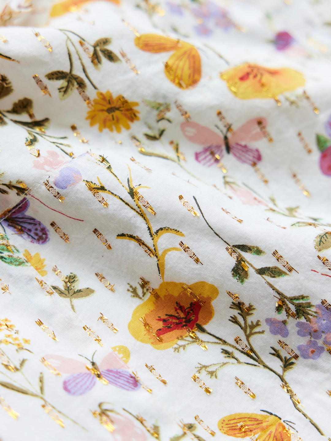 Casey Puff Sleeve Top - Alabaster Multicolor Floral
