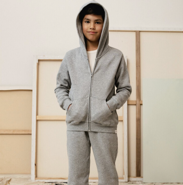 Felice Classic Zip-Up - Heather Grey