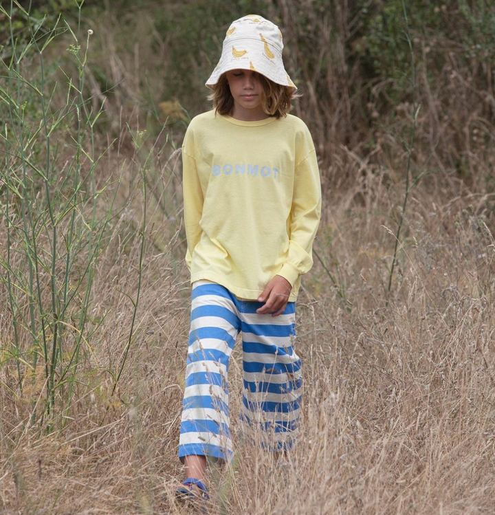 Ankle Trouser Wide Stripe - Ivory