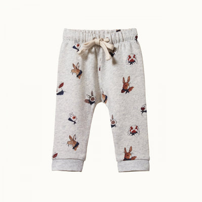 Sunday Track Pants - Bunny Garden Light Grey Marl