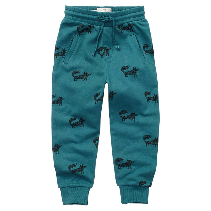 Sweatpants Fox Print - Pine Green