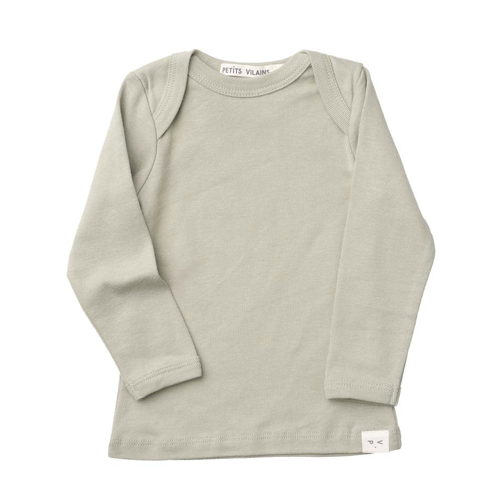 Lilou Long Sleeve Envelope Tee - Green Tea
